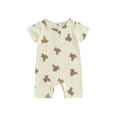 thumbnail image 1 of nvzhuang Baby Boy Girls Summer Jumpsuit Casual Bear Print Round Neck Short Sleeve Romper for Toddler Newborn, 1 of 7