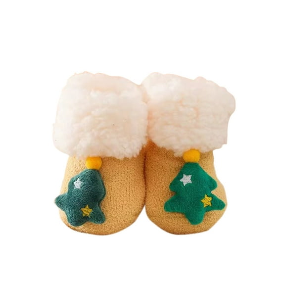 nvzhuang Baby Christmas Stocking Non-Slip Floor Socks for 0-2 Year Old Boys Girls Christmas Birthday Gift