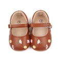 thumbnail image 1 of nvzhuang Baby Girls Mary Jane Flats PU Leather Infant Dress Shoes Floral Embroidery Princess Shoes, 1 of 6