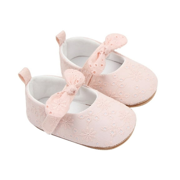 nvzhuang Baby Girls Princess Shoes,Soft Bow Flower Non-slip Bottom First Walker Shoes Toddler Shoes