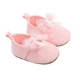 thumbnail image 1 of nvzhuang Baby Girls Princess Shoes,Soft Bow Flower Non-slip Bottom First Walker Shoes Toddler Shoes, 1 of 6