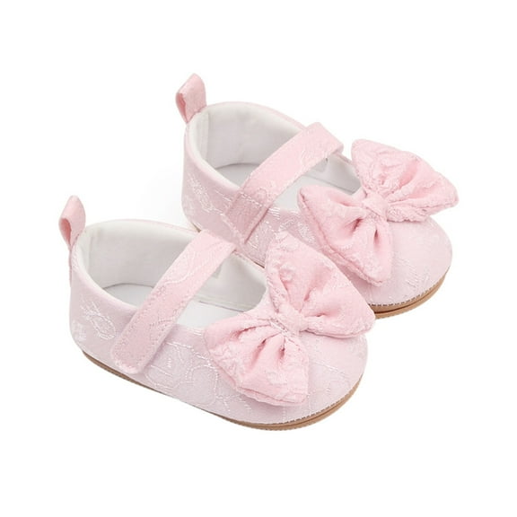 nvzhuang Baby Girls Princess Shoes,Soft Bow Flower Non-slip Bottom First Walker Shoes Toddler Shoes