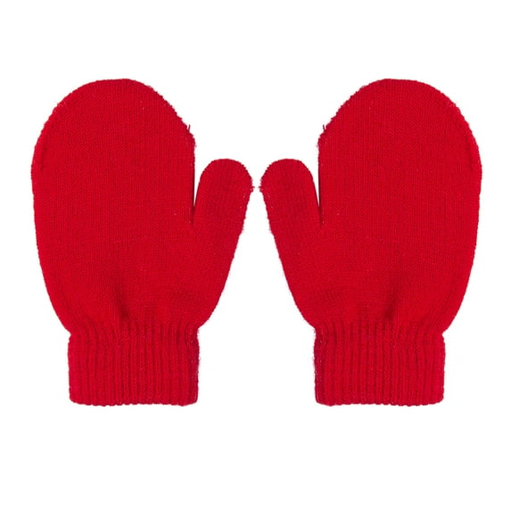 nvzhuang Baby Knitted Solid Color Gloves Warm Skin Friendly Fashionable and Comfortable Mittens