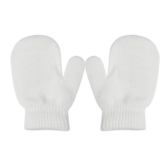 nvzhuang Baby Knitted Solid Color Gloves Warm Skin Friendly Fashionable and Comfortable Mittens