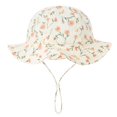 thumbnail image 1 of nvzhuang Baby Summer Bucket Hat, Sun Protection Infant Wide Brim Fisherman Hat with Chin Strap, 1 of 9