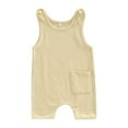 thumbnail image 1 of nvzhuang Baby Summer Suspenders Jumpsuit, Toddlers Solid Color Sleeveless Short Rompers for Girls, Boys, 0-3 Years, 1 of 8