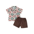 thumbnail image 1 of nvzhuang Boys Summer 2PCS Shorts Sets Short Sleeve Button Up Tops and Solid Color Shorts Sets, 1 of 9
