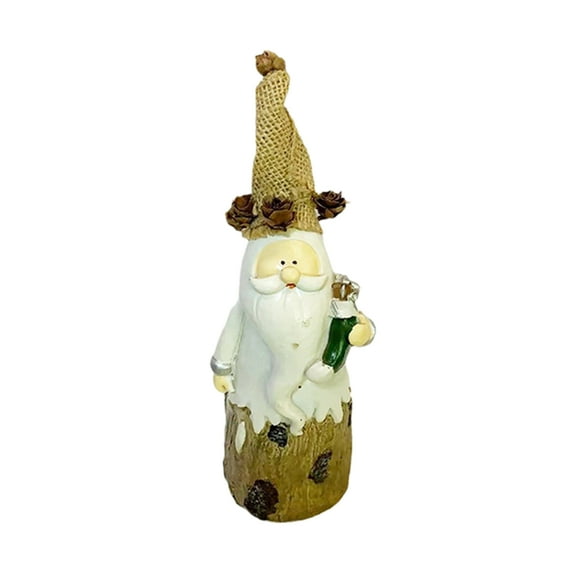 nvzhuang Christmas Figurines Santa Claus Resin Figures Small Statue Desk Decor for Home Holiday Party