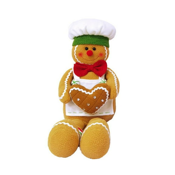 nvzhuang Christmas Gingerbread Plush Toy, Cute Gingerbread Stuffed Animals Doll Plush Toy, Home Holiday Party Decoration Ornament