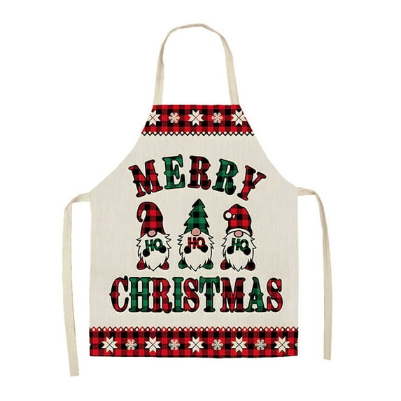 nvzhuang Christmas Kitchen Aprons Waist Strap Gnome Car Cooking Baking Cleaning Apron Adjustable Waterproof Chefs Apron