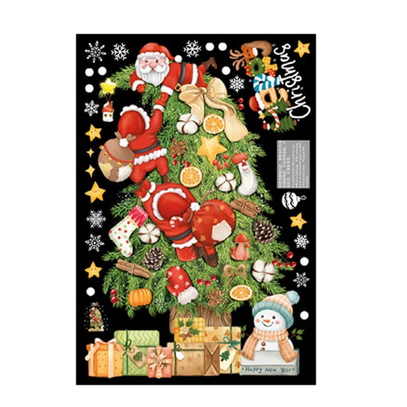 nvzhuang Christmas Wall Sticker Adhesive PVC Tree Art Mural DIY Living Room Bedroom Home Decor
