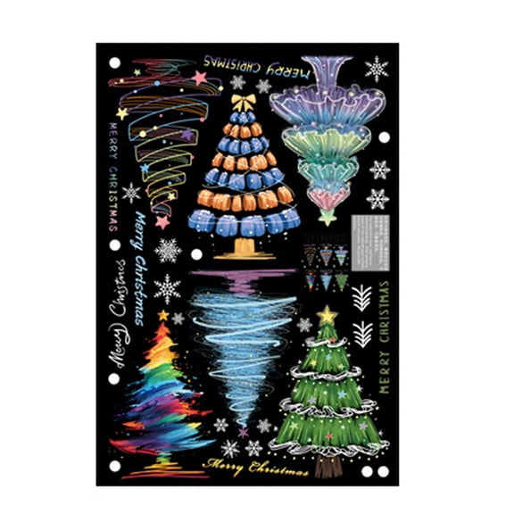 nvzhuang Christmas Wall Sticker Adhesive PVC Tree Art Mural DIY Living Room Bedroom Home Decor