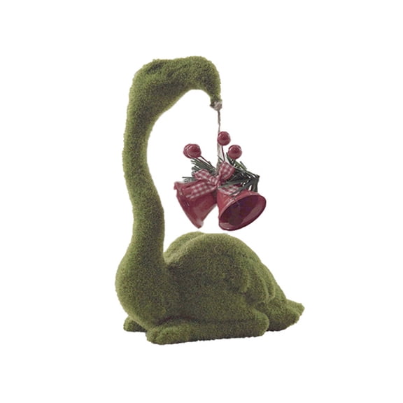 nvzhuang Easter Resin Ornament, Standing Flocking Rabbit/Flamingo Art Craft Home Decor with Bell