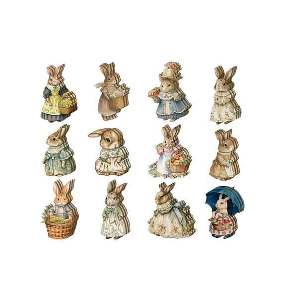 nvzhuang Easter Tree Ornaments Farmhouse Bunny Wooden Decorations Small Hanging Ornaments