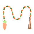 thumbnail image 1 of nvzhuang Easter Wooden Bead Garland with Carrot Tags Tassels Beaded Garland Hanging Wall Decor, 1 of 6