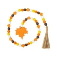 thumbnail image 1 of nvzhuang Fall Wooden Bead Garland with Tassel and Maple Leaf Pumpkin Tag, Thanksgiving Tiered Tray Decor Hanging Ornaments, 1 of 9