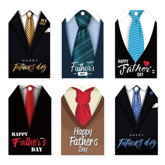nvzhuang Father’s Day Present Tags Fashion Hanging Paper Tags Bottle Labels Dining Table Decorations
