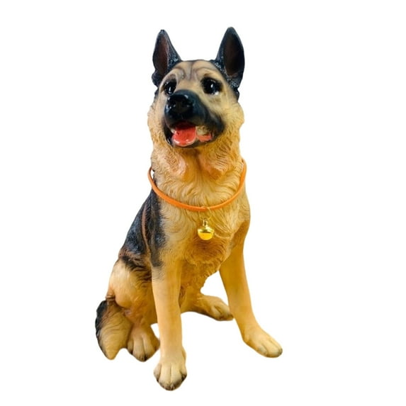 nvzhuang German Shepherd Dog Car Decor Cute Creative Resin Desktop Figurine for Home Office