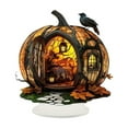 thumbnail image 1 of nvzhuang Halloween Desk Decor 2D Flat Acrylic Pumpkin House Table Sign Ornaments Party Haunted House Supplies, 1 of 7