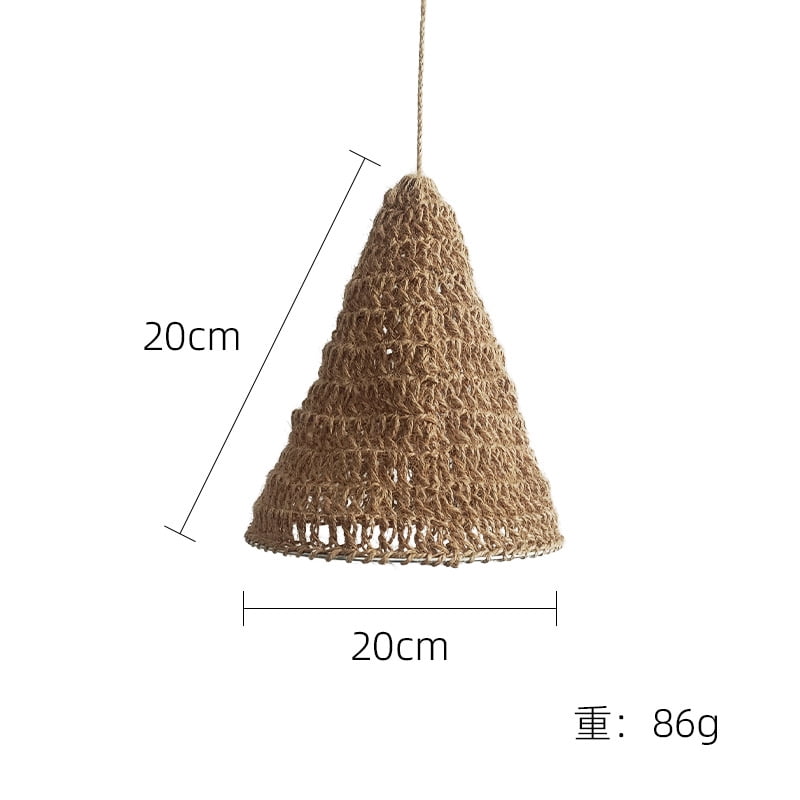 Triangular Lampshade nvzhuang Handwoven Lampshade Rustic Rope Triangle Shape Ceiling Pendant ...