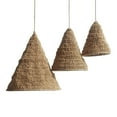 thumbnail image 1 of nvzhuang Handwoven Lampshade Rustic Rope Triangle Shape Ceiling Pendant Lampshade for Tea Room, Bar, 1 of 7