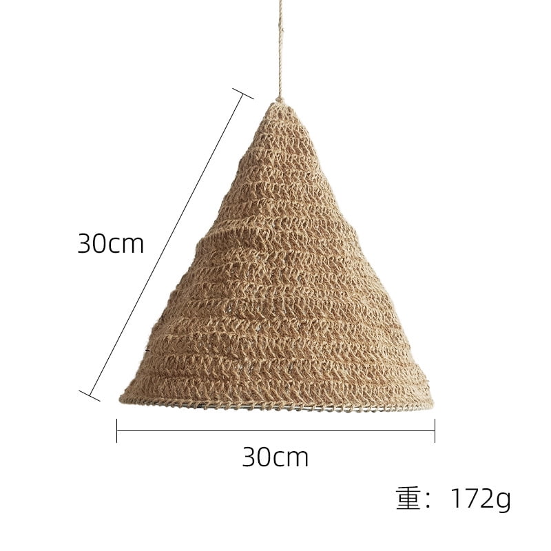 Triangular Lampshade nvzhuang Handwoven Lampshade Rustic Rope Triangle Shape Ceiling Pendant ...