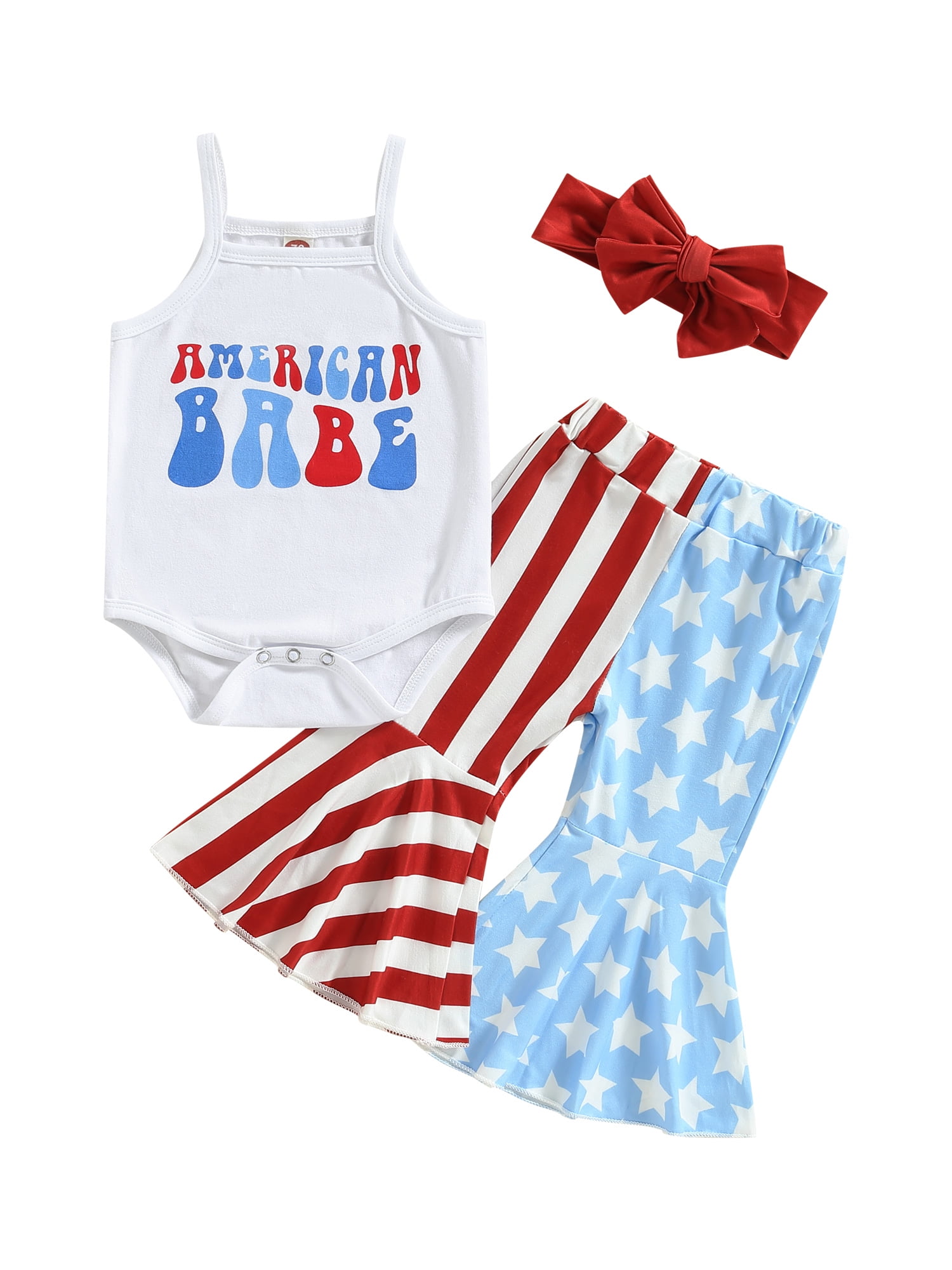 Children's Independence Day Print Outfit Set