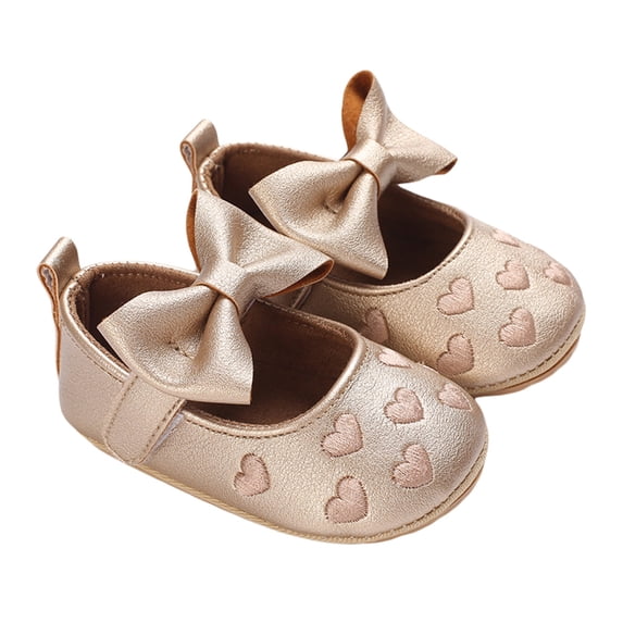 nvzhuang Infant Baby Girls Shoes, Bowknot Non-Slip Adorable Shine Surface Baby Booties