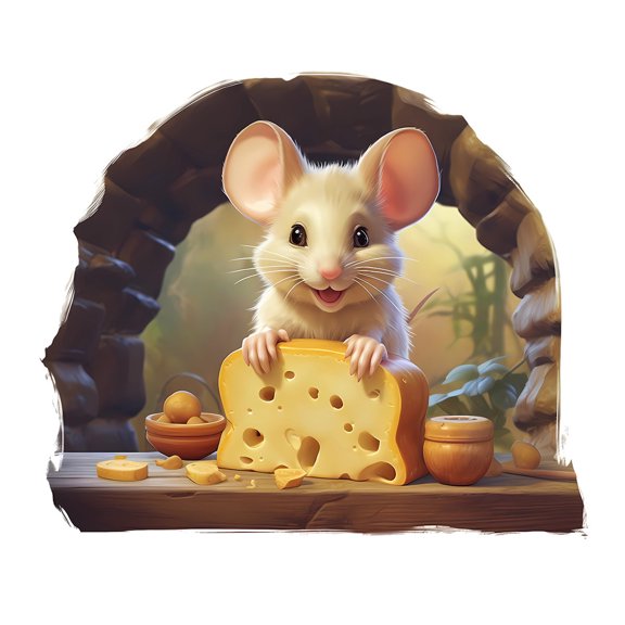 nvzhuang Kids Room Wall Stickers, Cute Mouse Wall Decal Waterproof Wall Art Removable Home Decor