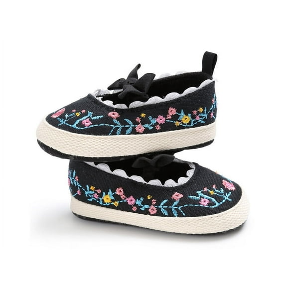 nvzhuang Newborn Baby Summer Shoes, Infant Girls Cotton Bowknot Anti-Slip Soft Sole Footwear