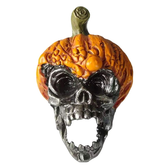 nvzhuang Outdoor Indoor Halloween Decoration Prop, Home Evil Pumpkin Skull Craft Ornament for Party