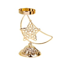nvzhuang Ramadan Candle Holder Modern Hollowed out Moon Star Tealight Candle Holder Centerpiece for Home Party Table Decoration