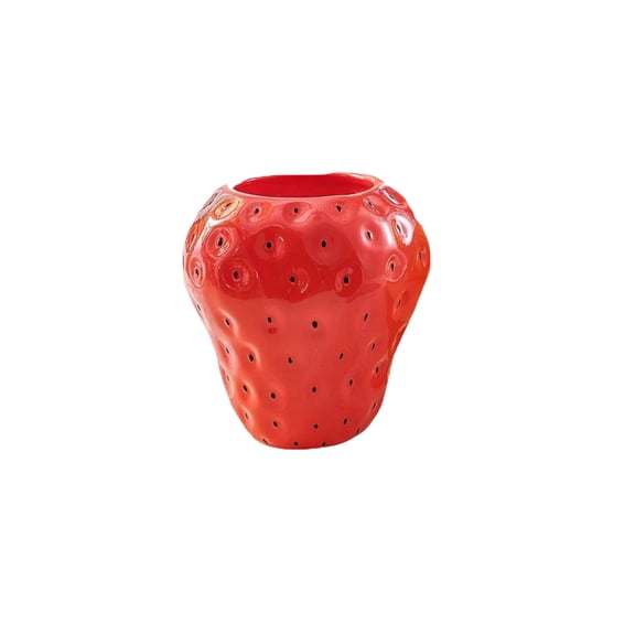 nvzhuang Resin Flower Pot, Cute Strawberry Succulent Pot Candy Jar Storage Container Home Decor