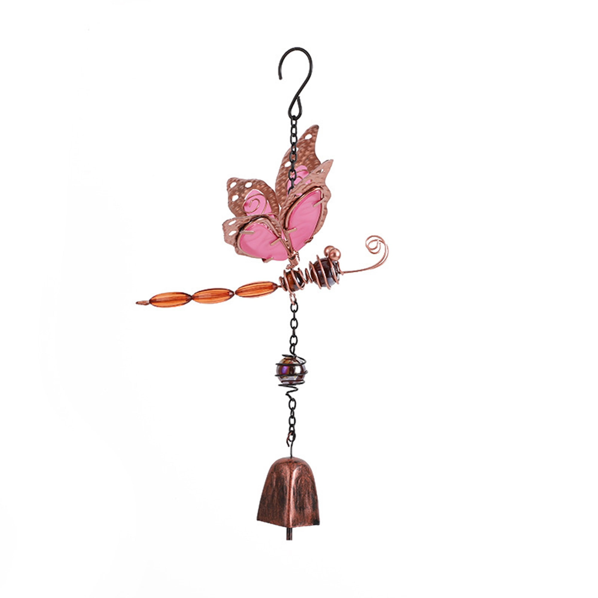 nvzhuang Solar Dragonfly Wind Chimes for Outside Creative Wind Spinners Hanging Decor for Home Garden Patio
