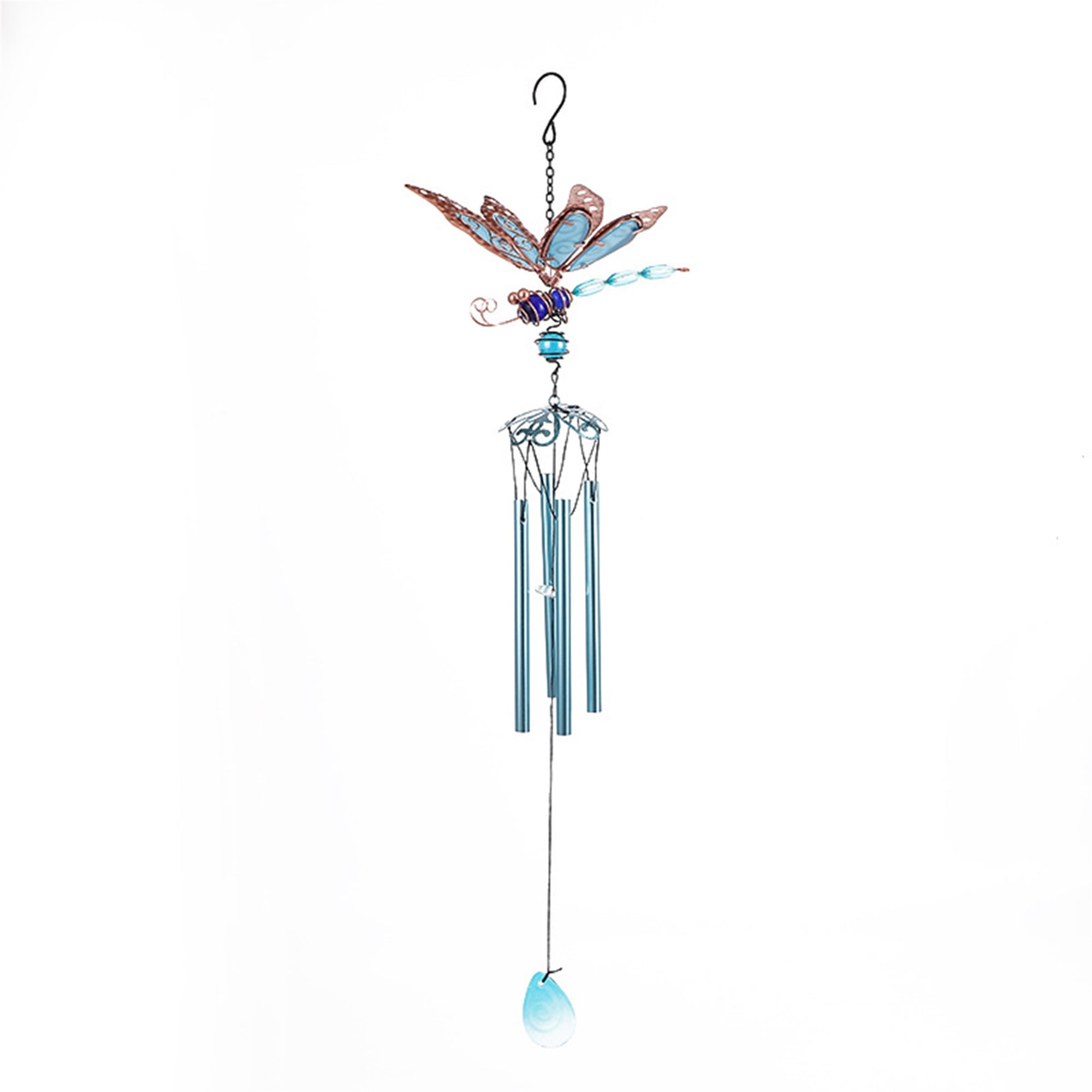 nvzhuang Solar Dragonfly Wind Chimes for Outside Creative Wind Spinners Hanging Decor for Home Garden Patio