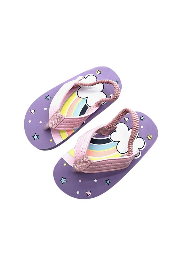 Toddler Flip Flops Shoes Little Kid Sandals with Back Strap Boys Girls Water Shoes