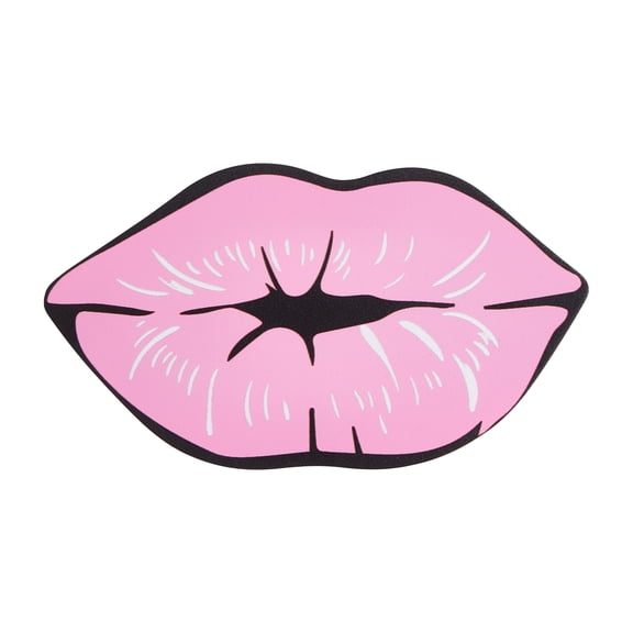 nvzhuang Valentine Lips Decor Wooden Sign Kisses Tabletop Office Valentine Table Decorations for Party, Wedding, Birthday