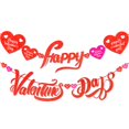 thumbnail image 1 of nvzhuang Valentine's Day Banner Heart Letter Glitter Funny Hanging Decoration for DIY Door Tree Home Party, 1 of 8
