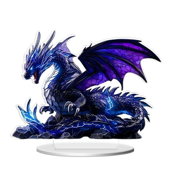 nvzhuang Winged Dragon/Bird Decor Creative 2D Flat Acrylic Desktop Ornament for Home Office Present