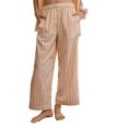 thumbnail image 1 of nvzhuang Women Pajama Pants, Elastic Waist Striped Pants Loose Casual Lounge Pants Sleepwear, 1 of 9