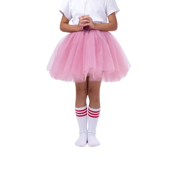 nvzhuang Women's Mid Length Skirt, Adult Kids Princess Ballet Tulle Wedding Party Prom Mini Dress