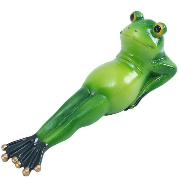 nvzhuang Yoga Frog Garden Statue, Resin Sculpture Outdoor Decoration Art Craft Ornament for Lawn Yard