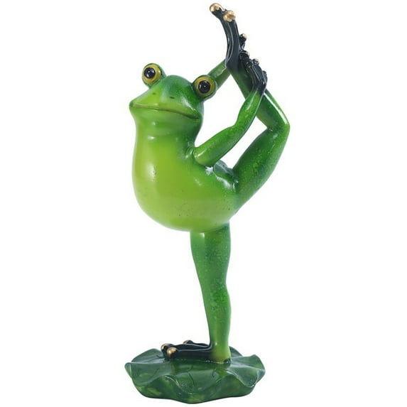 nvzhuang Yoga Frog Garden Statue, Resin Sculpture Outdoor Decoration Art Craft Ornament for Lawn Yard