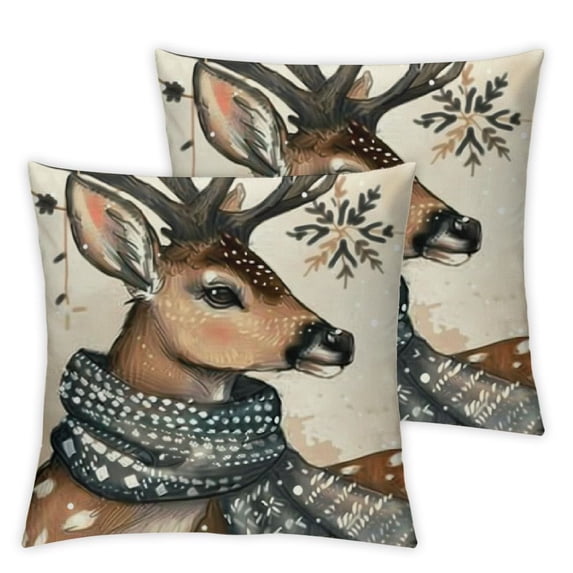 nygtbtfer 2Pack Christmas Pillow Covers Christmas Decorations Sofa Bed Decorative Christmas Pillow Covers Decor White