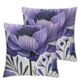 thumbnail image 1 of nygtbtfer 2Pcs Purple Floral Throw Pillow Case, Cute Lavender Flower Art Decor Pillow Covers, Bedroom Living Room Cushion Cover for Couch Sofa Bed, Purple Floral-2 White, 1 of 7
