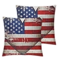 thumbnail image 1 of nygtbtfer 4th of July Decorations PillowAmerican Flag Truck Heart Red White and Blue Throw Pillow Patriotic Farmhouse Sunflower Summer Cushion Case for Home Sofa Couch Decor 24x24in, 1 of 7