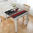 thumbnail image 1 of nygtbtfer American Flag Oval Fitted Tablecloth, American Wooden , for Kitchen Dining, Party, Holiday, Christmas, Buffet, Dark Mauve Vermilion white, 1 of 7