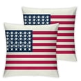 thumbnail image 1 of nygtbtfer American USA Flag Waving in The Air Red Blue White Farmhouse Decor Family Decoration Sign  Linen Home Decorative Throw Pillow Case Cushion Cover Sofa Couch,  White, 1 of 7