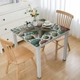 thumbnail image 1 of nygtbtfer Aqua Teal Coral Tablecloth Fitted Table Cover for Tables Wipeable Elastic Table Cloth for Outdoor Picnic Camping Dining Party,, 1 of 7