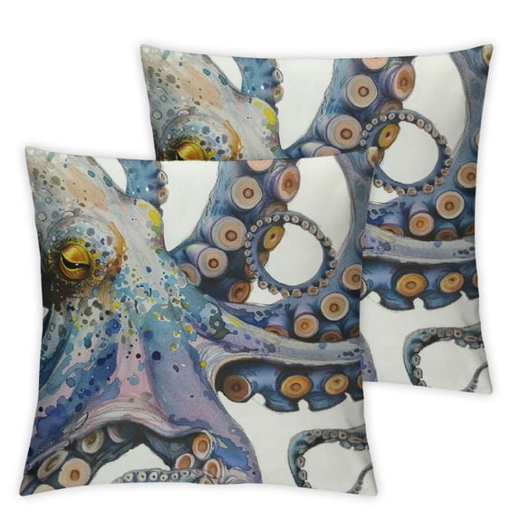 nygtbtfer  Bed Pillow Covers, Watercolor Ocean Sea Decorative Throw Pillow Cover Cushion Case for Sofa Bed Living Room Farmhouse Decorations,Pieces Pillowcases White